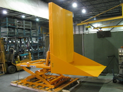 Custom Scissor Lift and Tilt Table raised