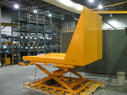 Custom Scissor Lift and Tilt Table raised